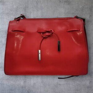 Vintage Liz Claiborne Vegan Leather Bright Red Shoulder Bag